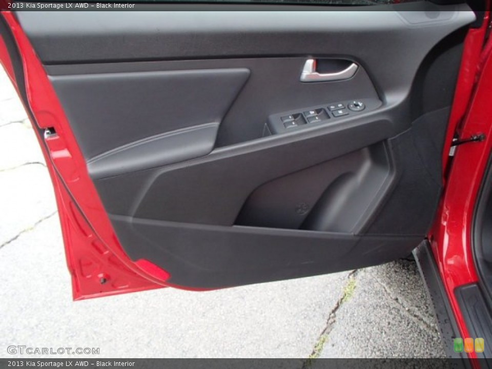Black Interior Door Panel for the 2013 Kia Sportage LX AWD #82828716