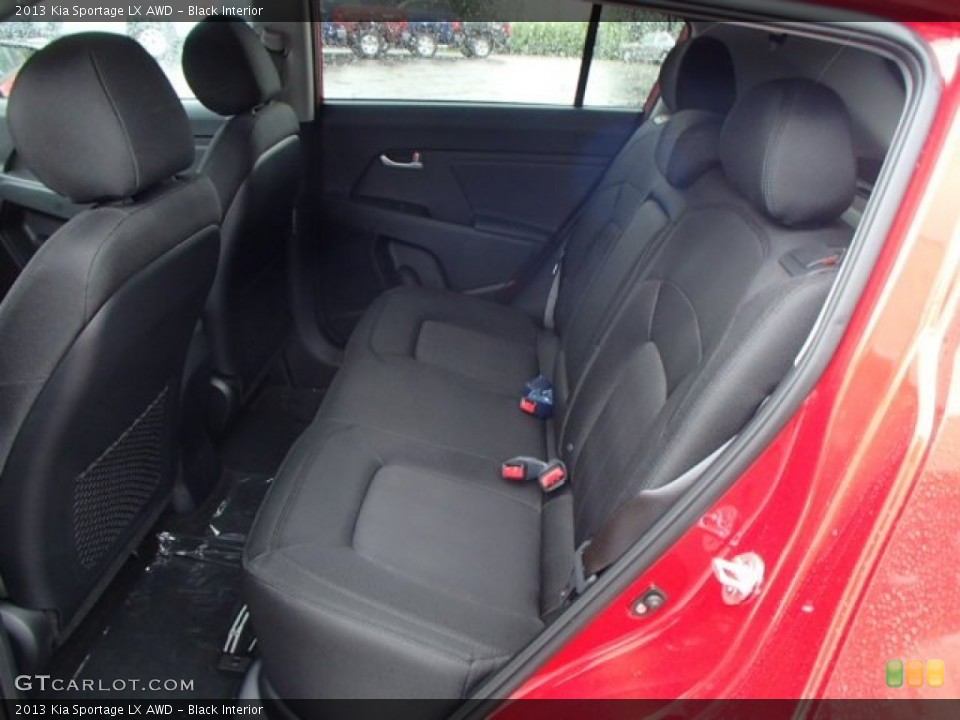 Black Interior Rear Seat for the 2013 Kia Sportage LX AWD #82828738