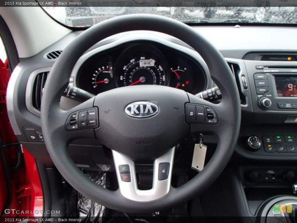 Black Interior Steering Wheel for the 2013 Kia Sportage LX AWD #82828840