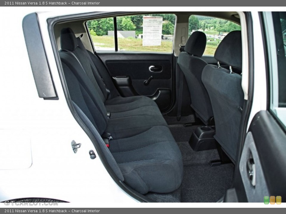 Charcoal Interior Rear Seat for the 2011 Nissan Versa 1.8 S Hatchback #82830272