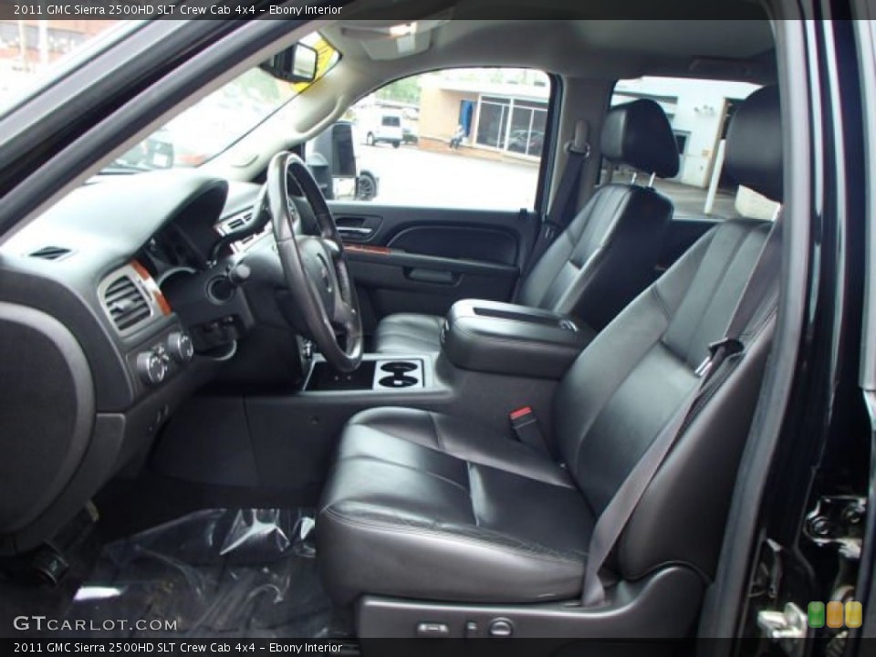 Ebony Interior Front Seat for the 2011 GMC Sierra 2500HD SLT Crew Cab 4x4 #82830553