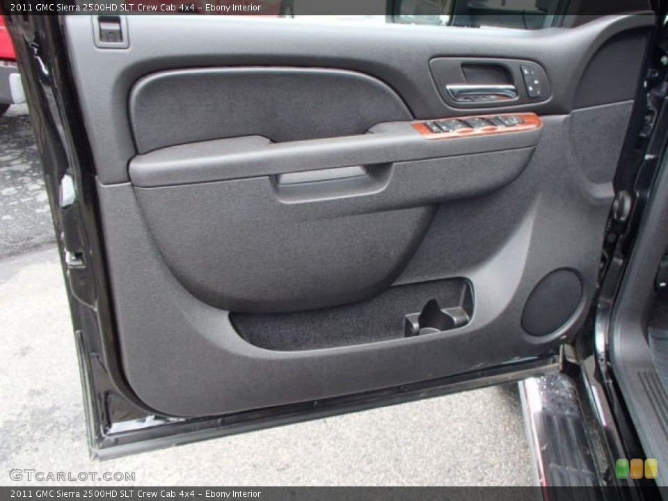 Ebony Interior Door Panel for the 2011 GMC Sierra 2500HD SLT Crew Cab 4x4 #82830574