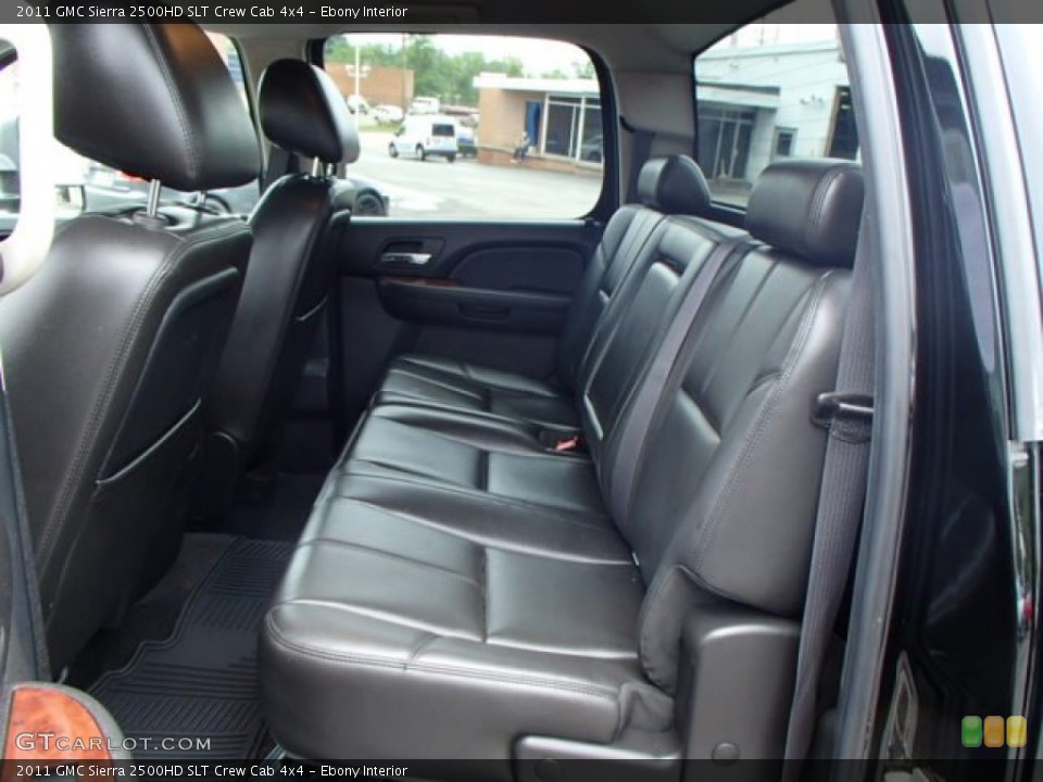 Ebony Interior Rear Seat for the 2011 GMC Sierra 2500HD SLT Crew Cab 4x4 #82830592