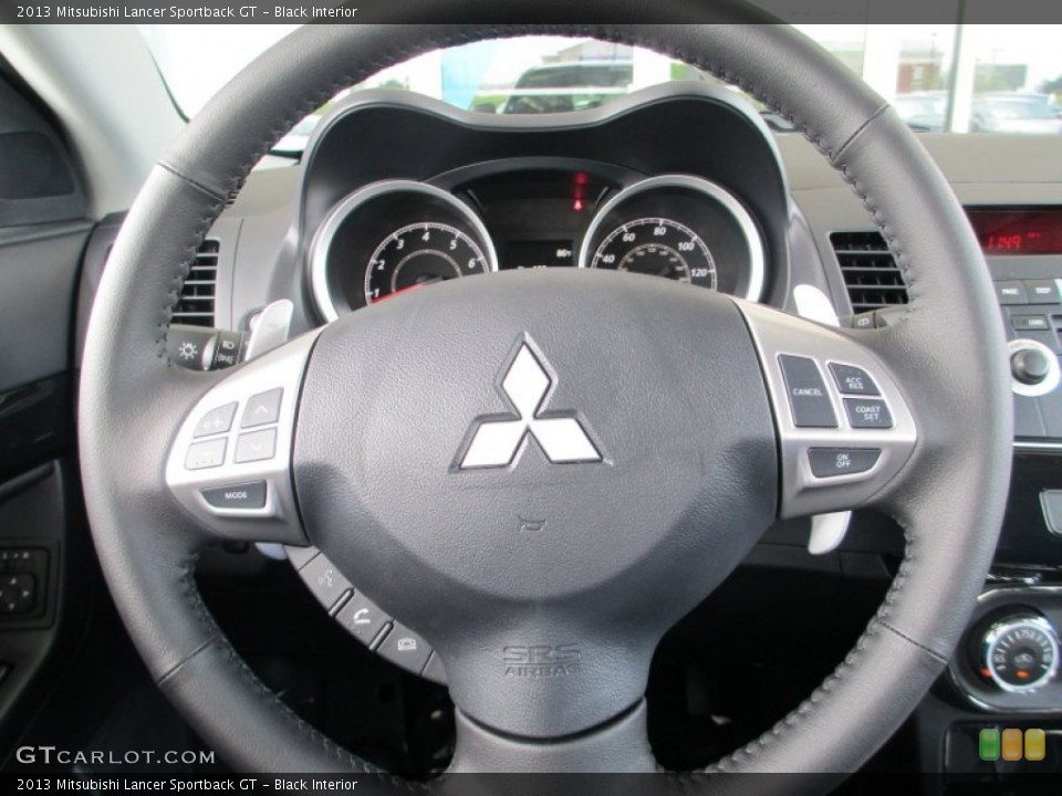 Black Interior Steering Wheel for the 2013 Mitsubishi Lancer Sportback GT #82831073