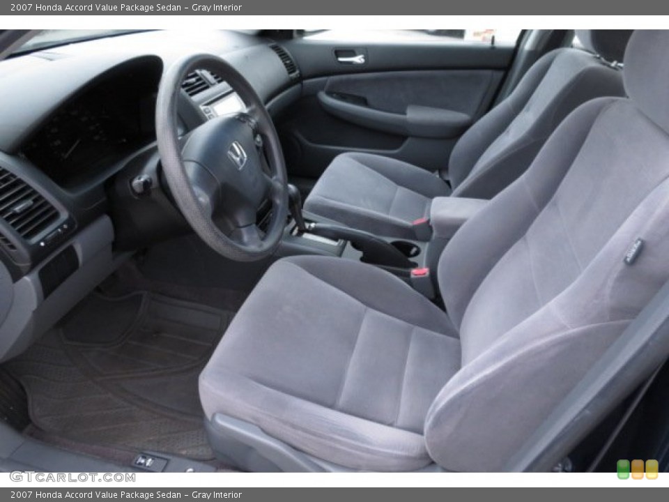 Gray Interior Front Seat for the 2007 Honda Accord Value Package Sedan #82831210