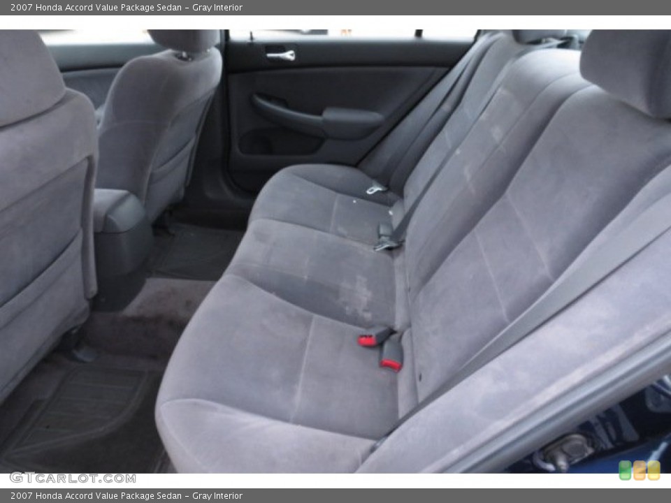 Gray Interior Rear Seat for the 2007 Honda Accord Value Package Sedan #82831221