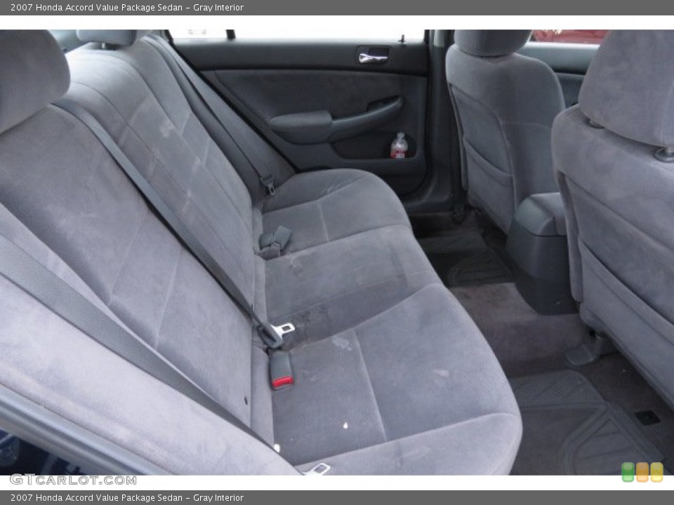 Gray Interior Rear Seat for the 2007 Honda Accord Value Package Sedan #82831264