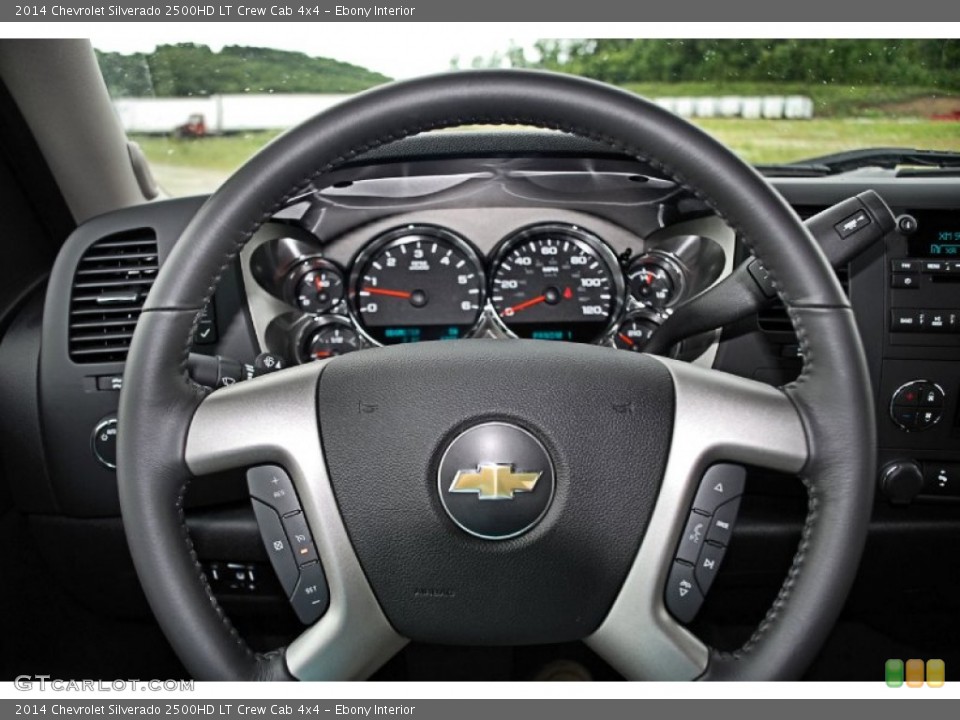 Ebony Interior Steering Wheel for the 2014 Chevrolet Silverado 2500HD LT Crew Cab 4x4 #82831459