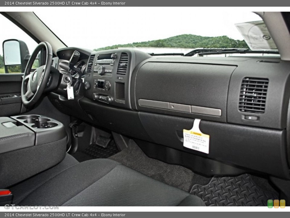 Ebony Interior Dashboard for the 2014 Chevrolet Silverado 2500HD LT Crew Cab 4x4 #82831526