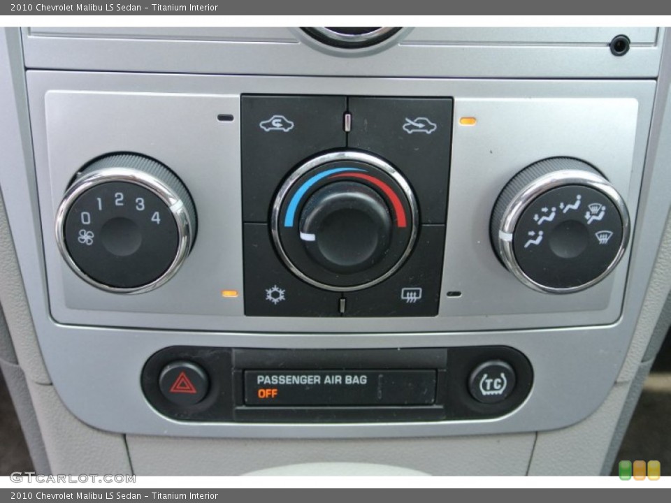 Titanium Interior Controls for the 2010 Chevrolet Malibu LS Sedan #82832577