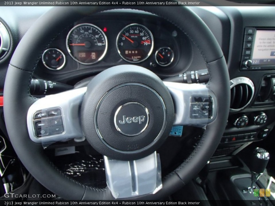 Rubicon 10th Anniversary Edition Black Interior Steering Wheel for the 2013 Jeep Wrangler Unlimited Rubicon 10th Anniversary Edition 4x4 #82833227