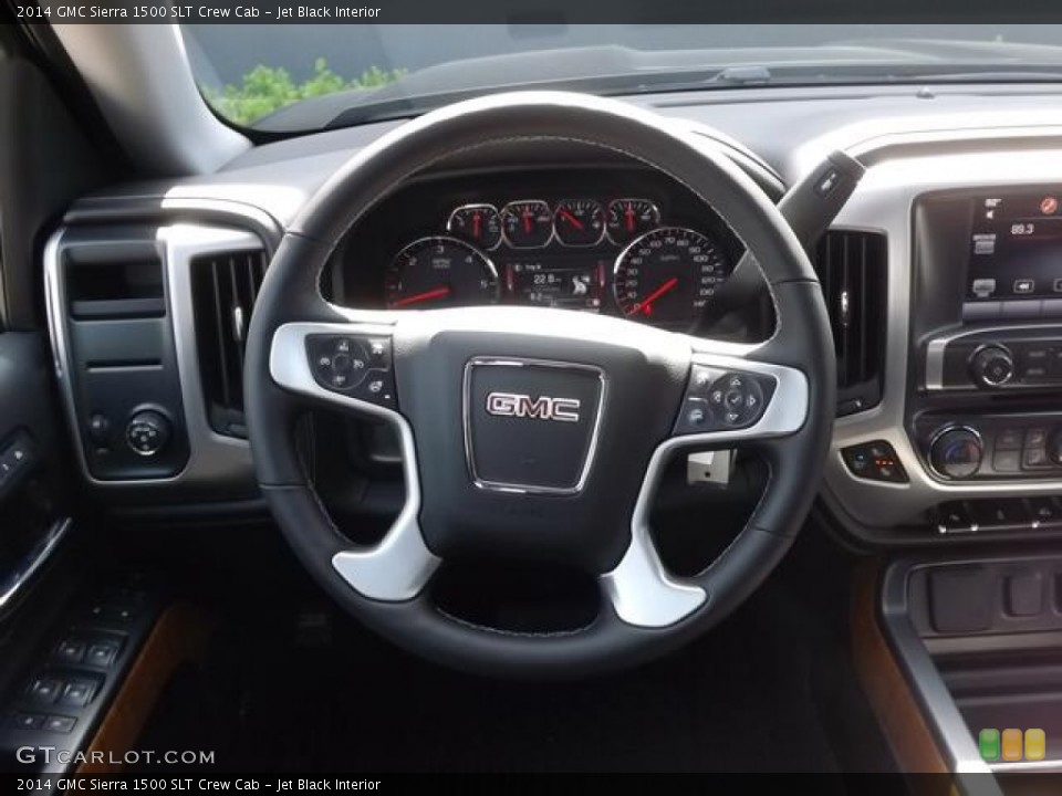 Jet Black Interior Steering Wheel for the 2014 GMC Sierra 1500 SLT Crew Cab #82834129