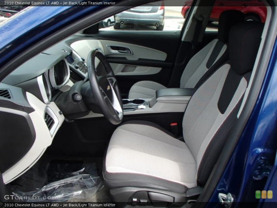 Jet Black/Light Titanium Interior Front Seat for the 2010 Chevrolet Equinox LT AWD #82834326