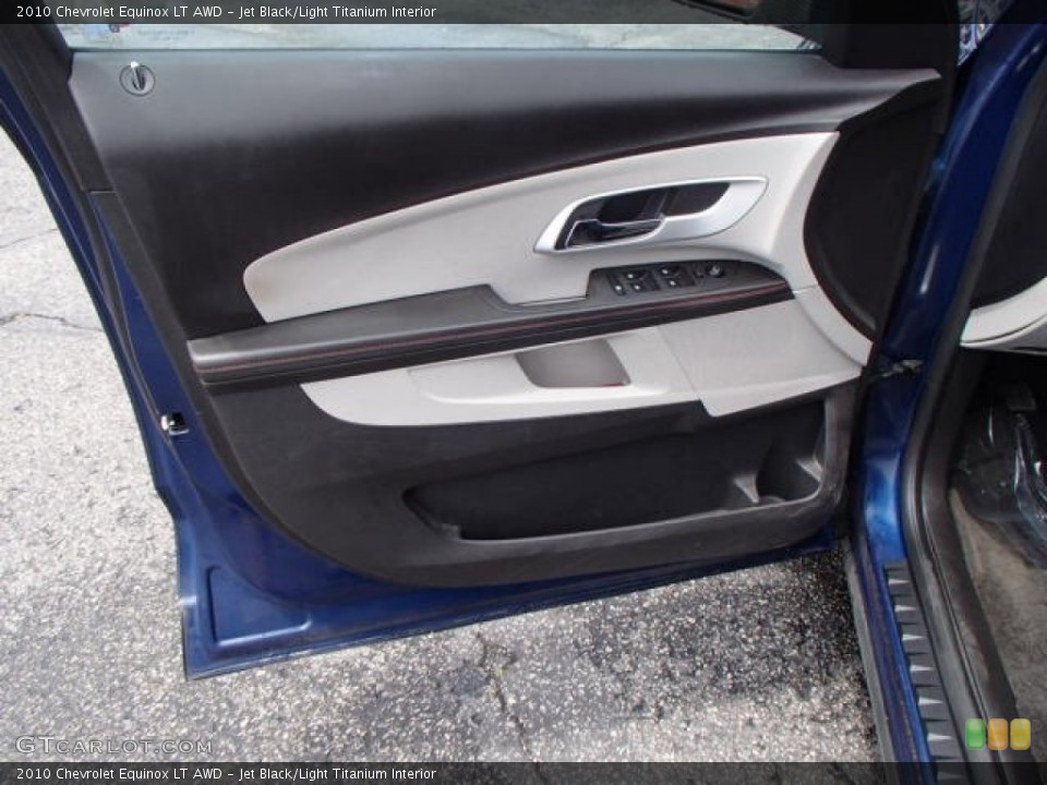 Jet Black/Light Titanium Interior Door Panel for the 2010 Chevrolet Equinox LT AWD #82834351