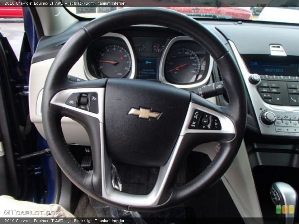 Jet Black/Light Titanium Interior Steering Wheel for the 2010 Chevrolet Equinox LT AWD #82834494