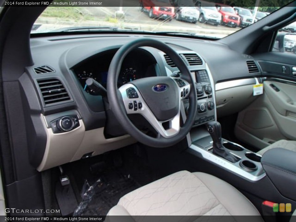 Medium Light Stone Interior Prime Interior for the 2014 Ford Explorer FWD #82834835