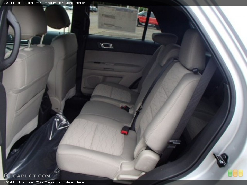 Medium Light Stone Interior Rear Seat for the 2014 Ford Explorer FWD #82834899