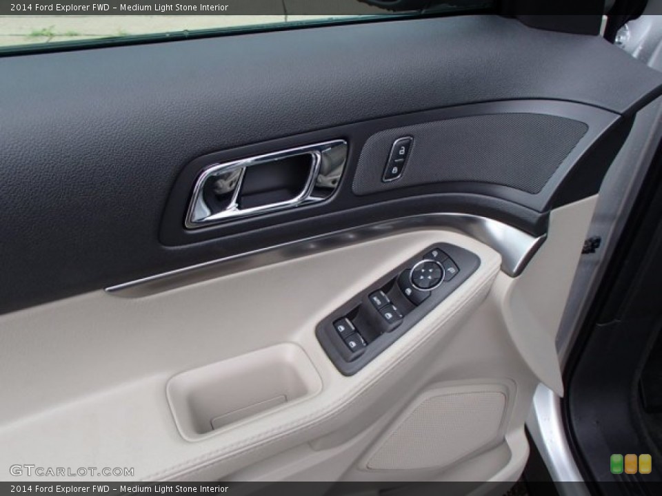 Medium Light Stone Interior Controls for the 2014 Ford Explorer FWD #82834954