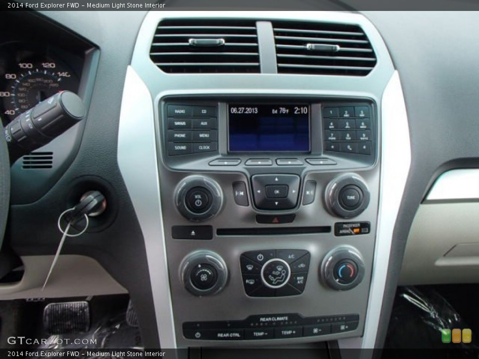 Medium Light Stone Interior Controls for the 2014 Ford Explorer FWD #82834969