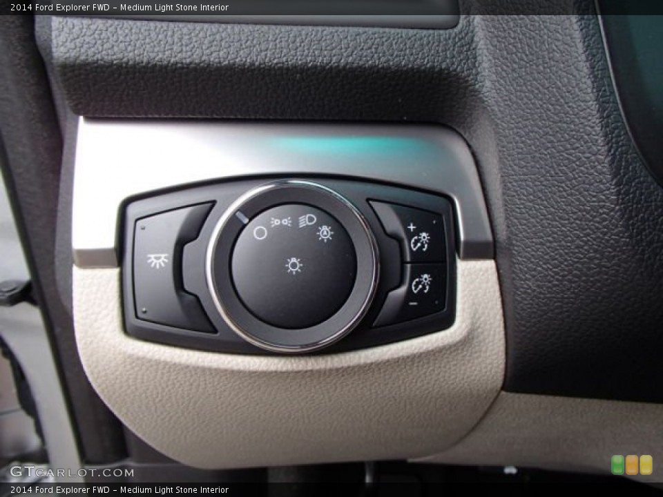 Medium Light Stone Interior Controls for the 2014 Ford Explorer FWD #82835043