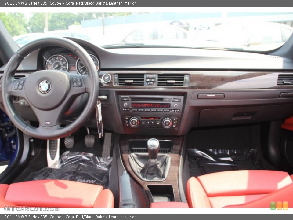 Coral Red/Black Dakota Leather Interior Dashboard for the 2011 BMW 3 Series 335i Coupe #82835206