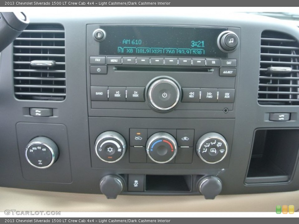 Light Cashmere/Dark Cashmere Interior Controls for the 2013 Chevrolet Silverado 1500 LT Crew Cab 4x4 #82837117