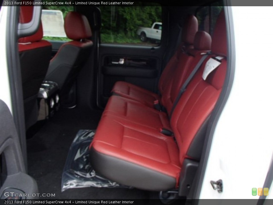Limited Unique Red Leather Interior Rear Seat for the 2013 Ford F150 Limited SuperCrew 4x4 #82837198