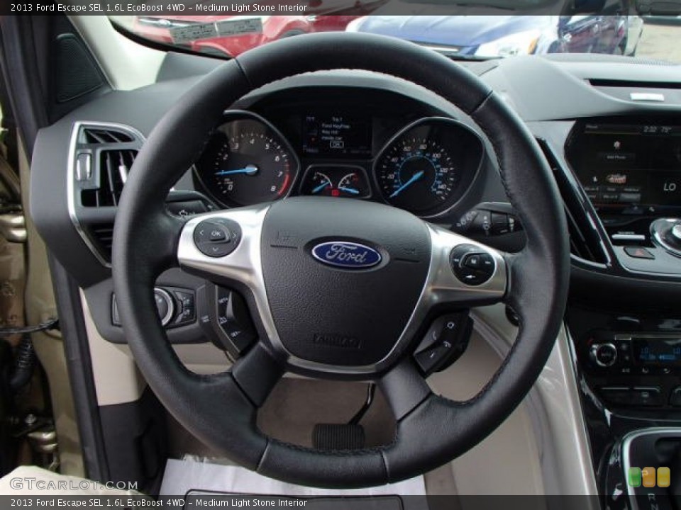 Medium Light Stone Interior Steering Wheel for the 2013 Ford Escape SEL 1.6L EcoBoost 4WD #82838025