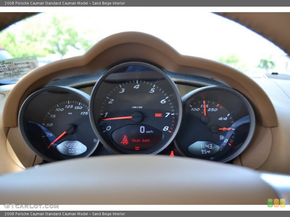Sand Beige Interior Gauges for the 2008 Porsche Cayman  #82838699