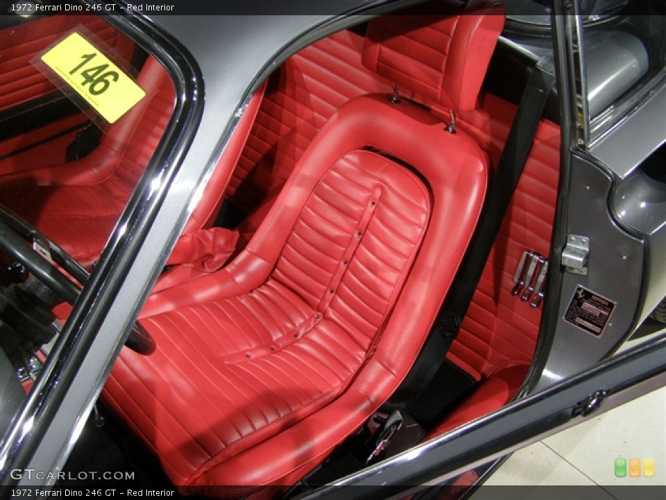 Red Interior Photo for the 1972 Ferrari Dino 246 GT #82842
