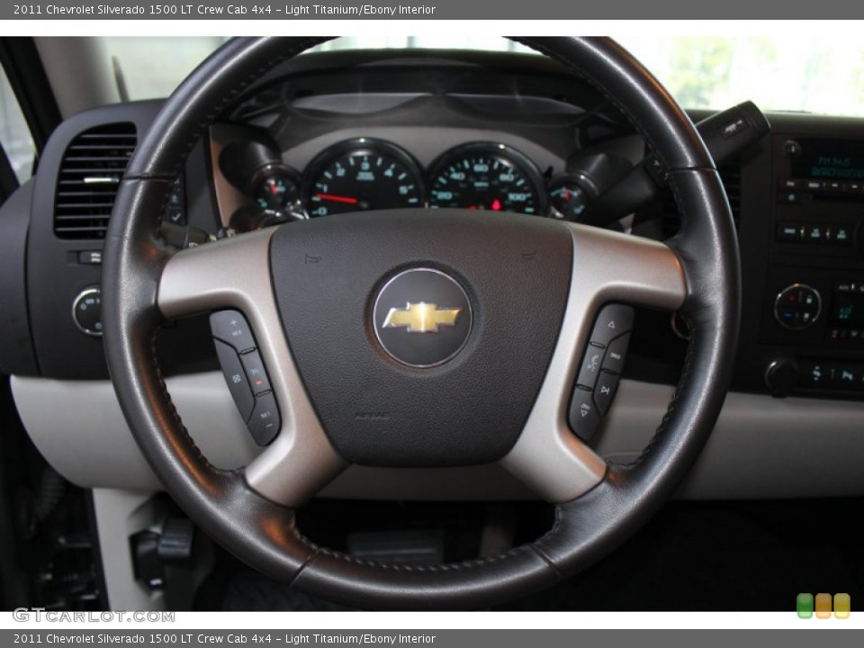 Light Titanium/Ebony Interior Steering Wheel for the 2011 Chevrolet Silverado 1500 LT Crew Cab 4x4 #82843817