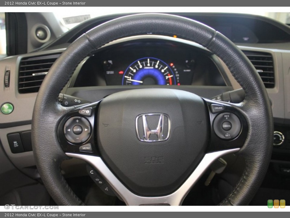 Stone Interior Steering Wheel for the 2012 Honda Civic EX-L Coupe #82850028