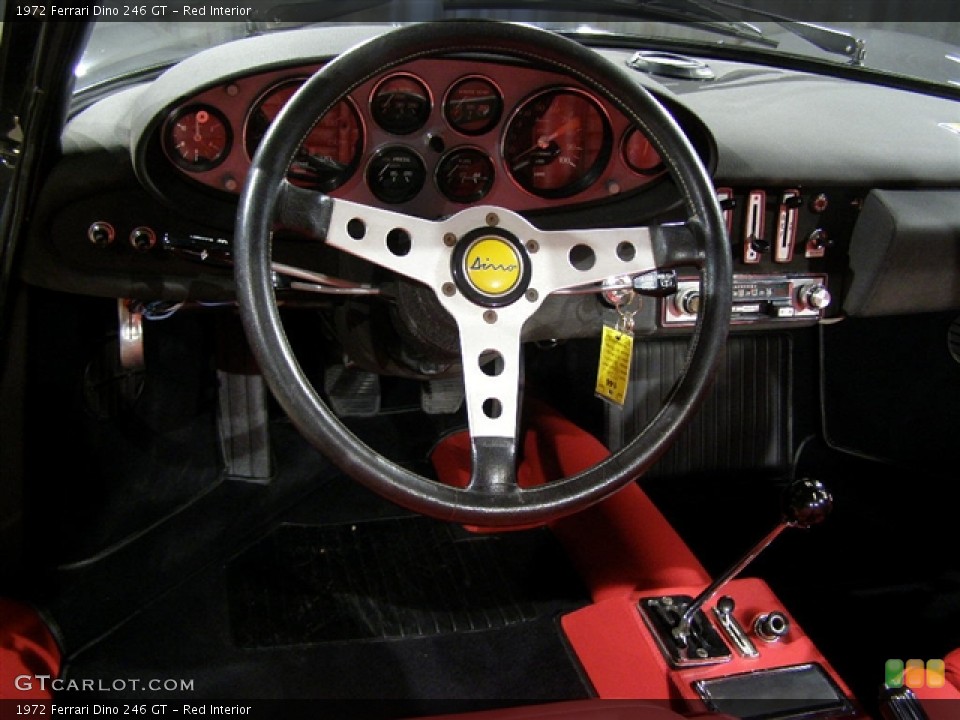 Red Interior Dashboard for the 1972 Ferrari Dino 246 GT #82854