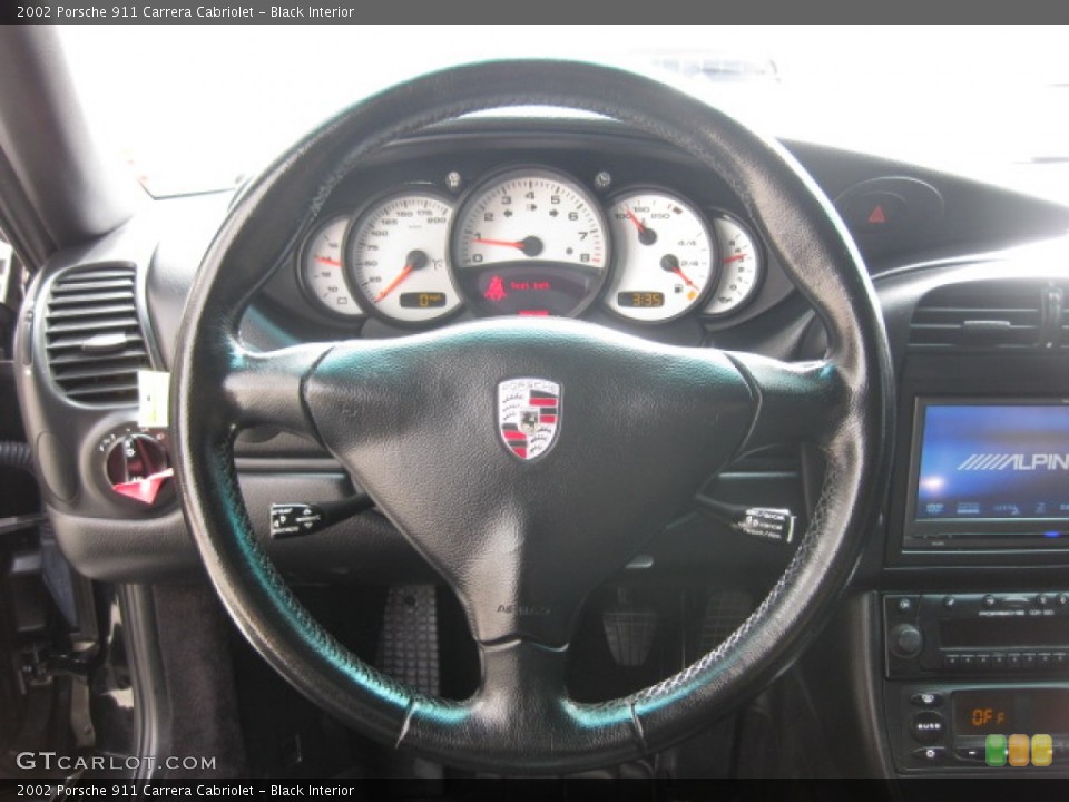 Black Interior Steering Wheel for the 2002 Porsche 911 Carrera Cabriolet #82855124