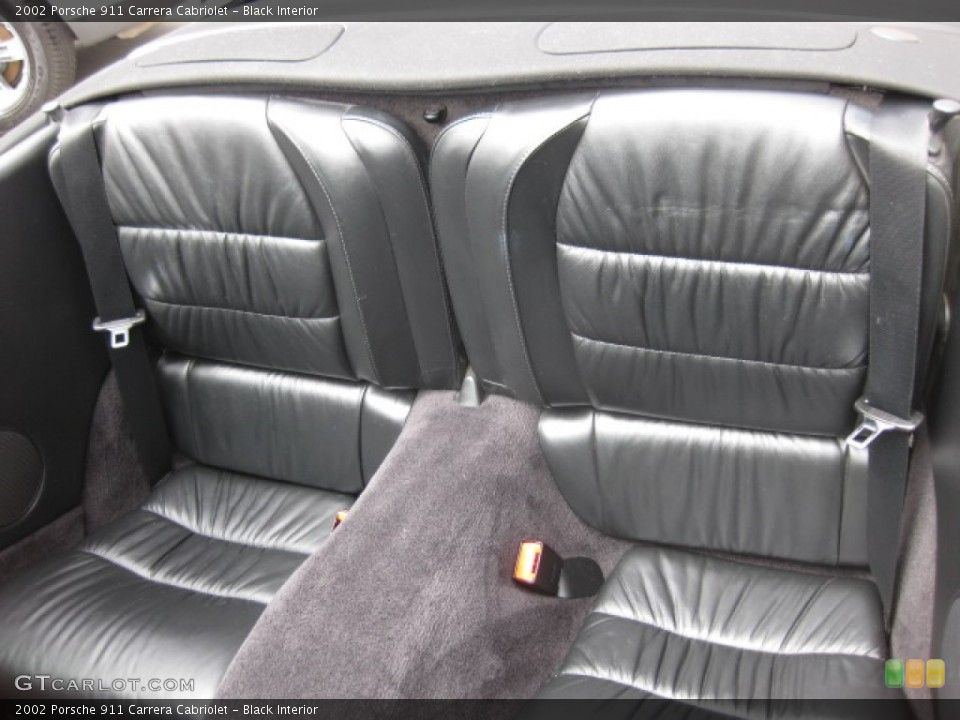 Black Interior Rear Seat for the 2002 Porsche 911 Carrera Cabriolet #82855268