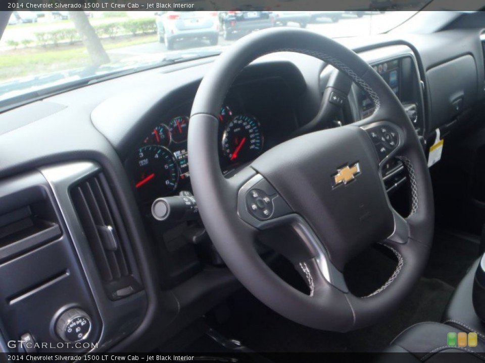Jet Black Interior Steering Wheel for the 2014 Chevrolet Silverado 1500 LT Crew Cab #82855377
