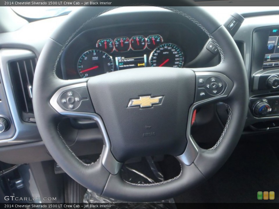 Jet Black Interior Steering Wheel for the 2014 Chevrolet Silverado 1500 LT Crew Cab #82855400