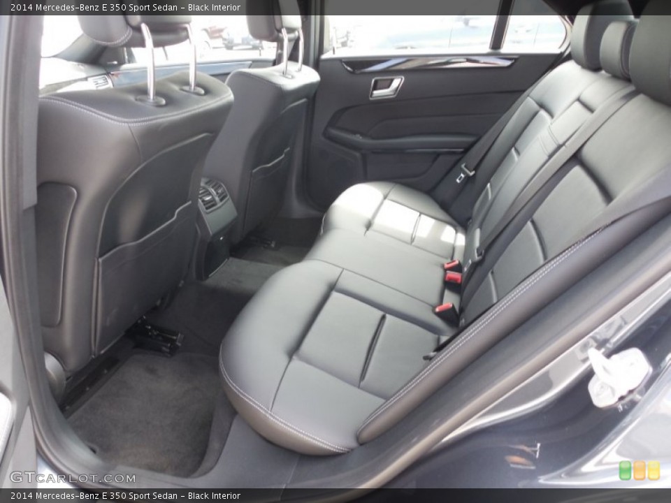 Black Interior Rear Seat for the 2014 Mercedes-Benz E 350 Sport Sedan #82857409