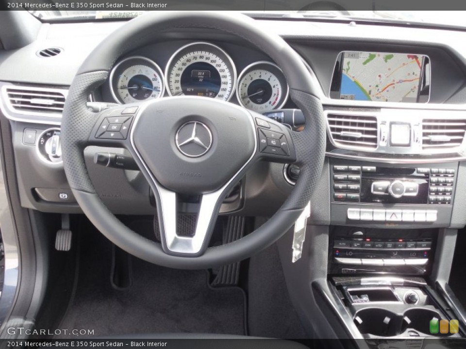 Black Interior Dashboard for the 2014 Mercedes-Benz E 350 Sport Sedan #82857434