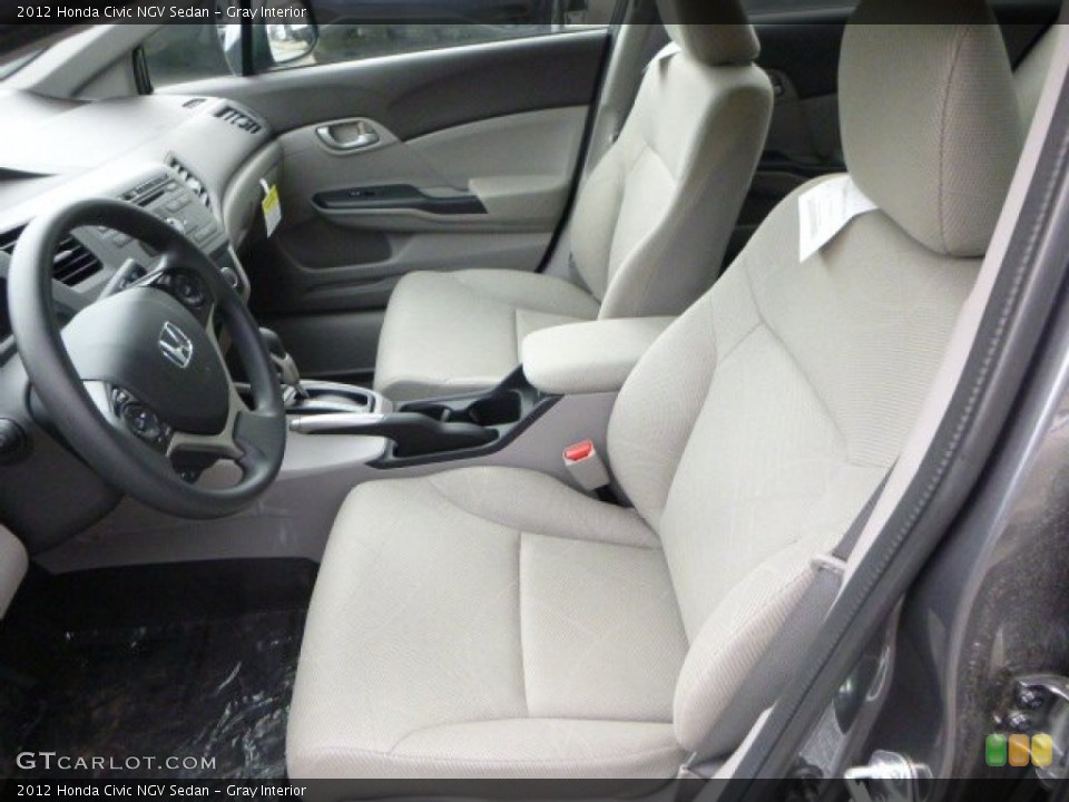 Gray Interior Front Seat for the 2012 Honda Civic NGV Sedan #82858613
