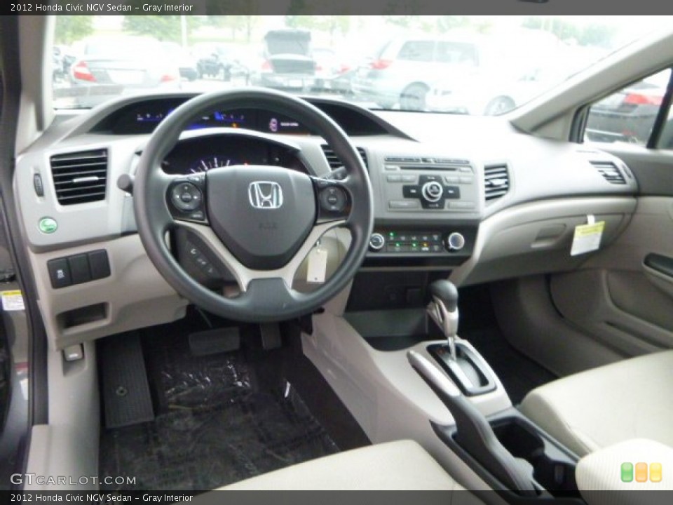 Gray Interior Prime Interior for the 2012 Honda Civic NGV Sedan #82859072