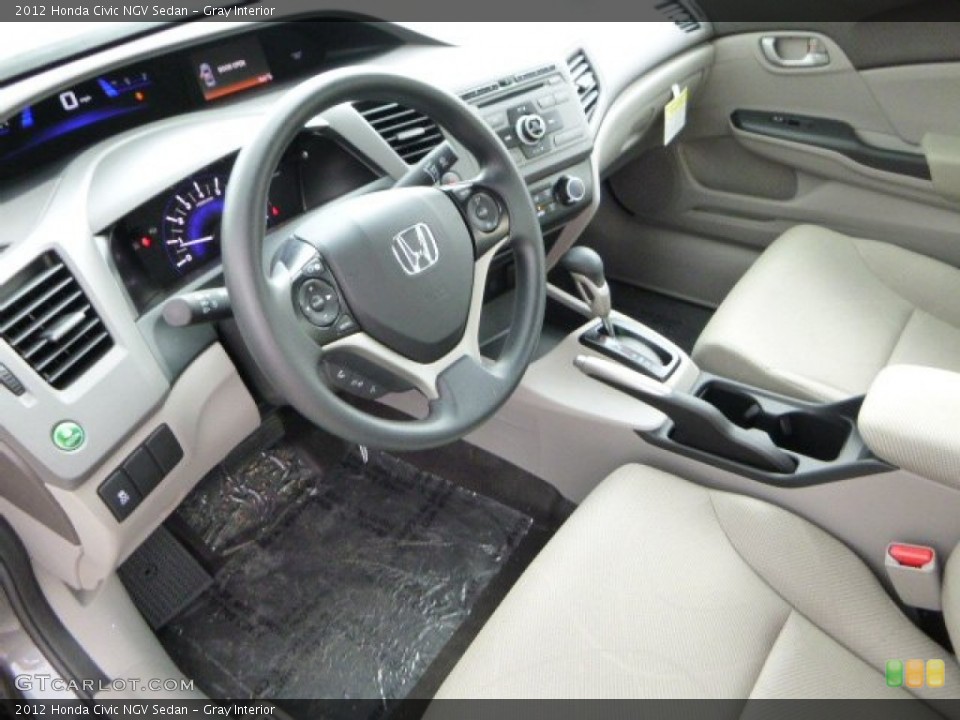 Gray Interior Prime Interior for the 2012 Honda Civic NGV Sedan #82859144