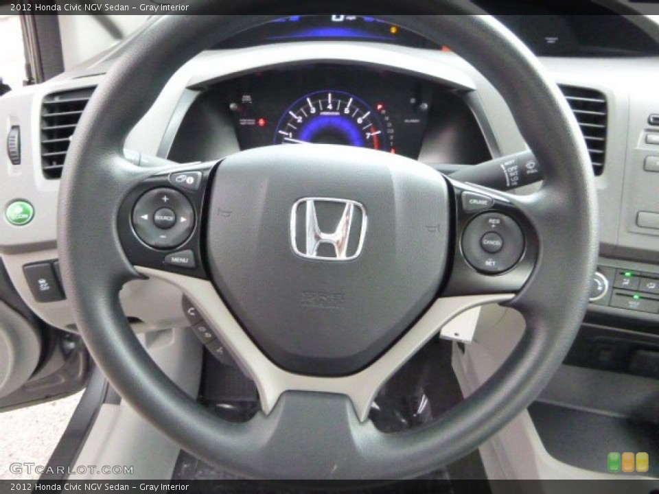 Gray Interior Steering Wheel for the 2012 Honda Civic NGV Sedan #82859194