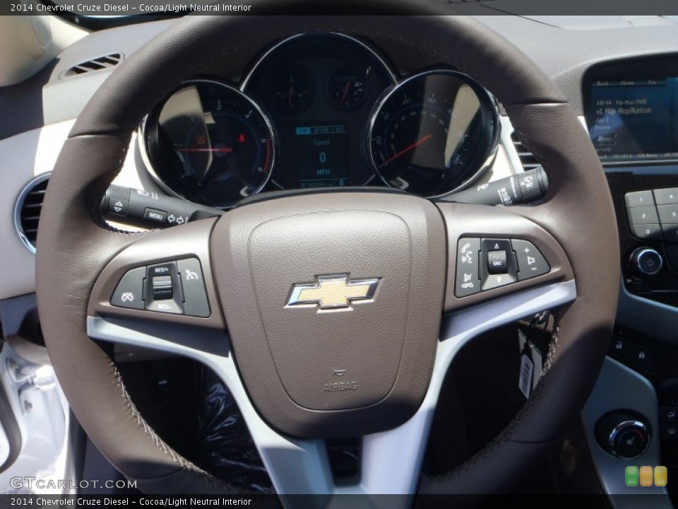 Cocoa/Light Neutral Interior Steering Wheel for the 2014 Chevrolet Cruze Diesel #82859635
