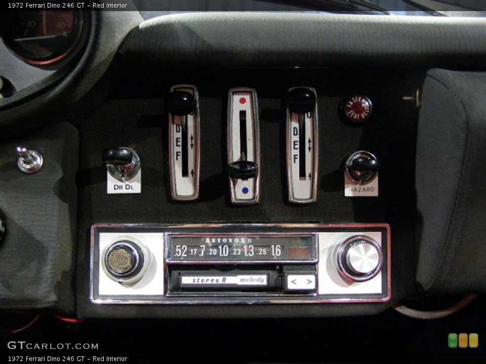Red Interior Controls for the 1972 Ferrari Dino 246 GT #82860