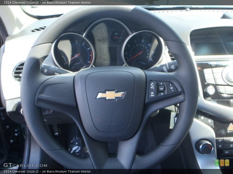 Jet Black/Medium Titanium Interior Steering Wheel for the 2014 Chevrolet Cruze LS #82860209