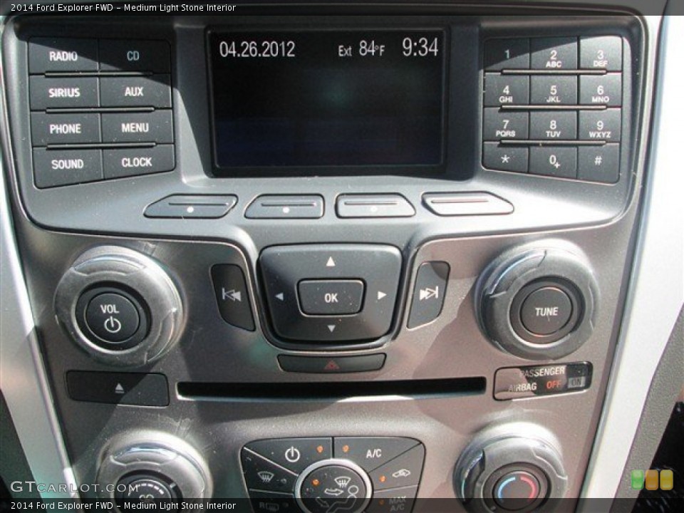 Medium Light Stone Interior Controls for the 2014 Ford Explorer FWD #82860558