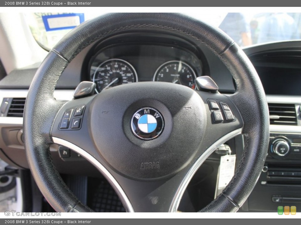 Black Interior Steering Wheel for the 2008 BMW 3 Series 328i Coupe #82861790
