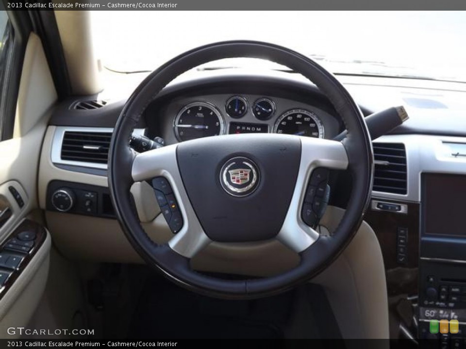 Cashmere/Cocoa Interior Steering Wheel for the 2013 Cadillac Escalade Premium #82864394