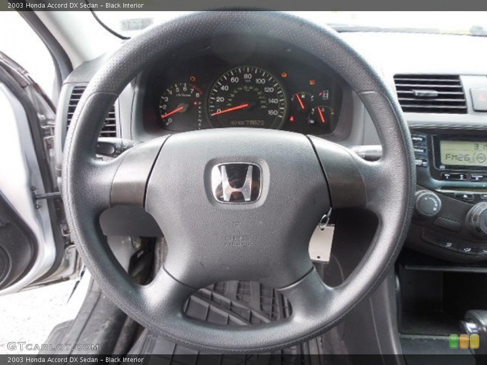 Black Interior Steering Wheel for the 2003 Honda Accord DX Sedan #82864816